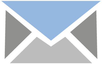 A colorful envelope graphic.